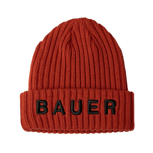 Bauer Ribbed FIRE RED Hue Junior/Børn