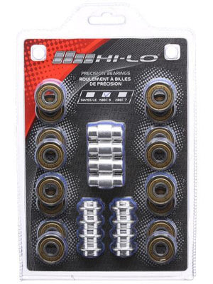 HI-LO 608 Bearings Abec 9 16-pack w. Spacers