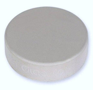 White training puck for goalies